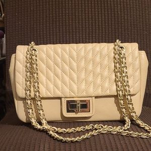 Karl Lagerfeld beige purse
